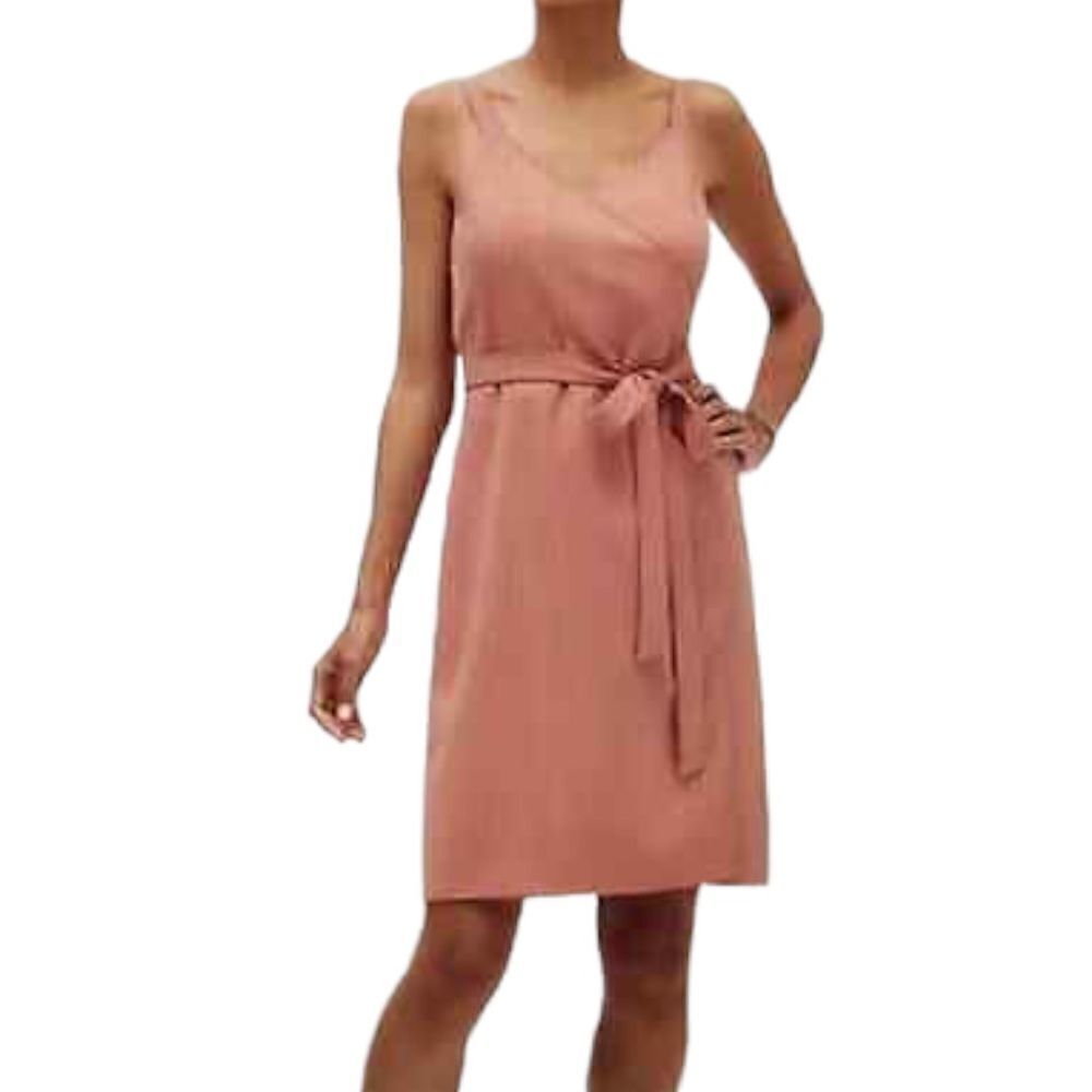 Banana Republic Dusty Rose Tie-Waist Sleeveless Dress